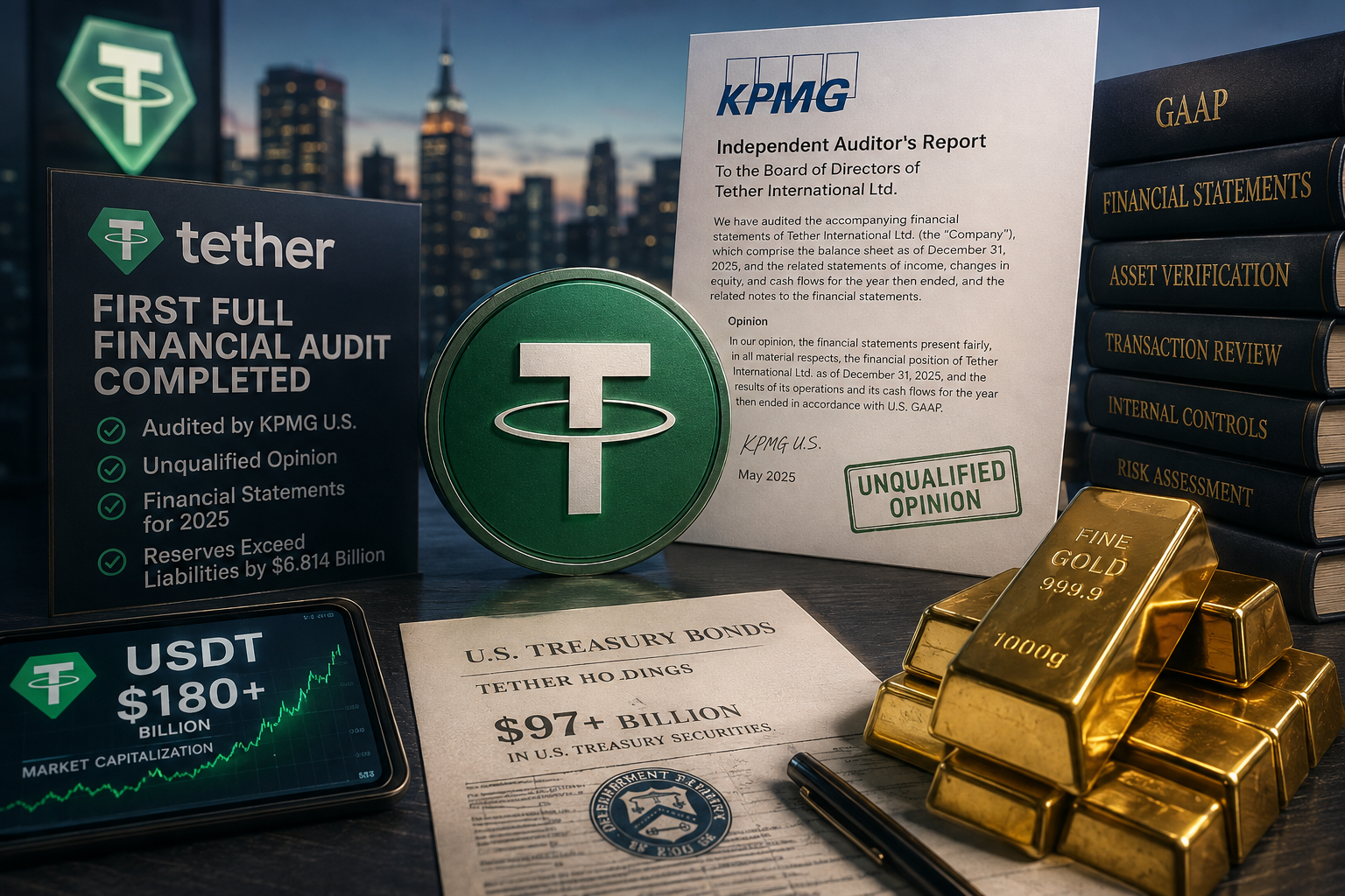 Tether завершила первый полноценный финансовый аудит от KPMG